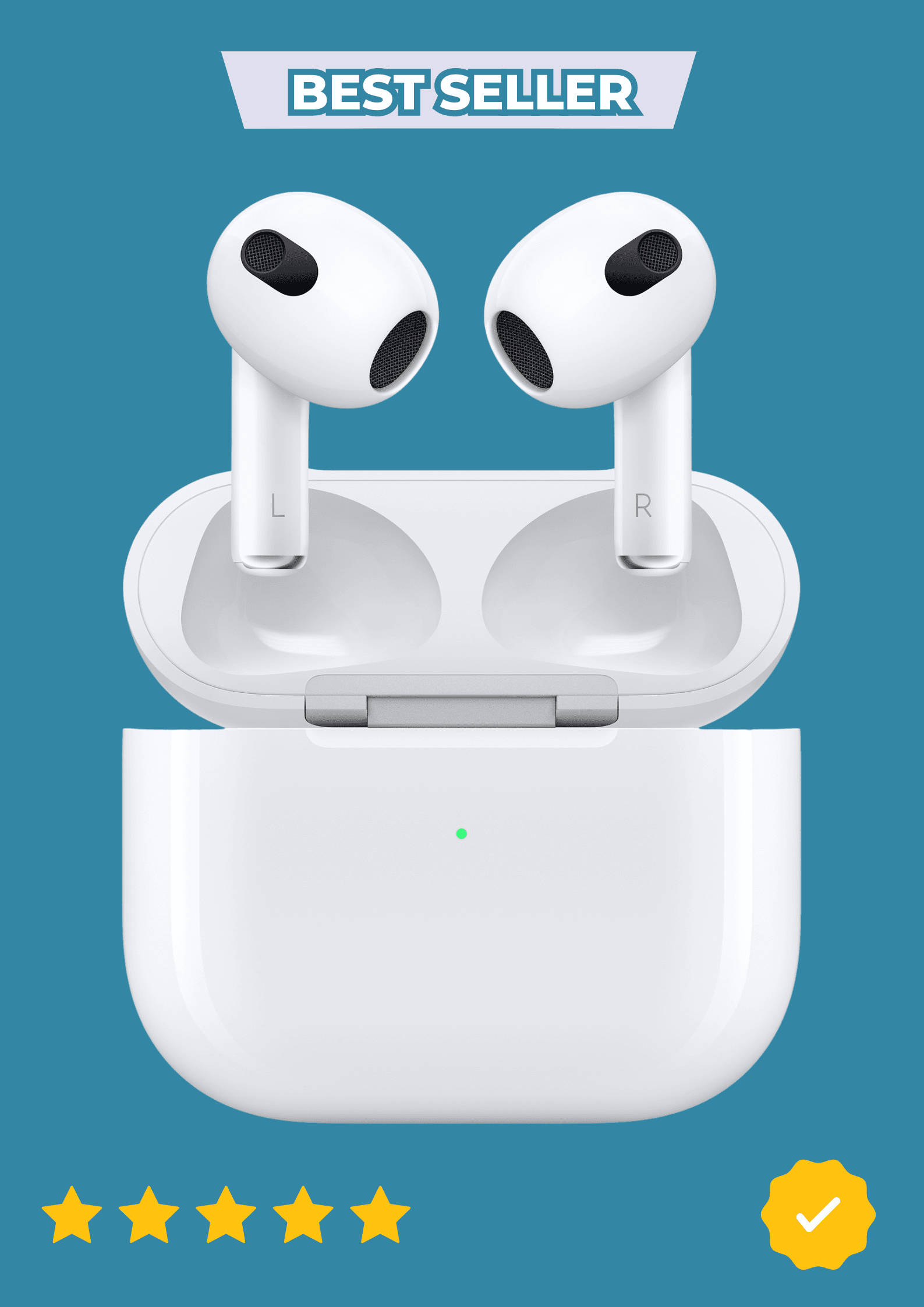 Écouteurs Bluetooth Sans Fil Premium avec Boîtier de Charge – Compatible iPhone & Android